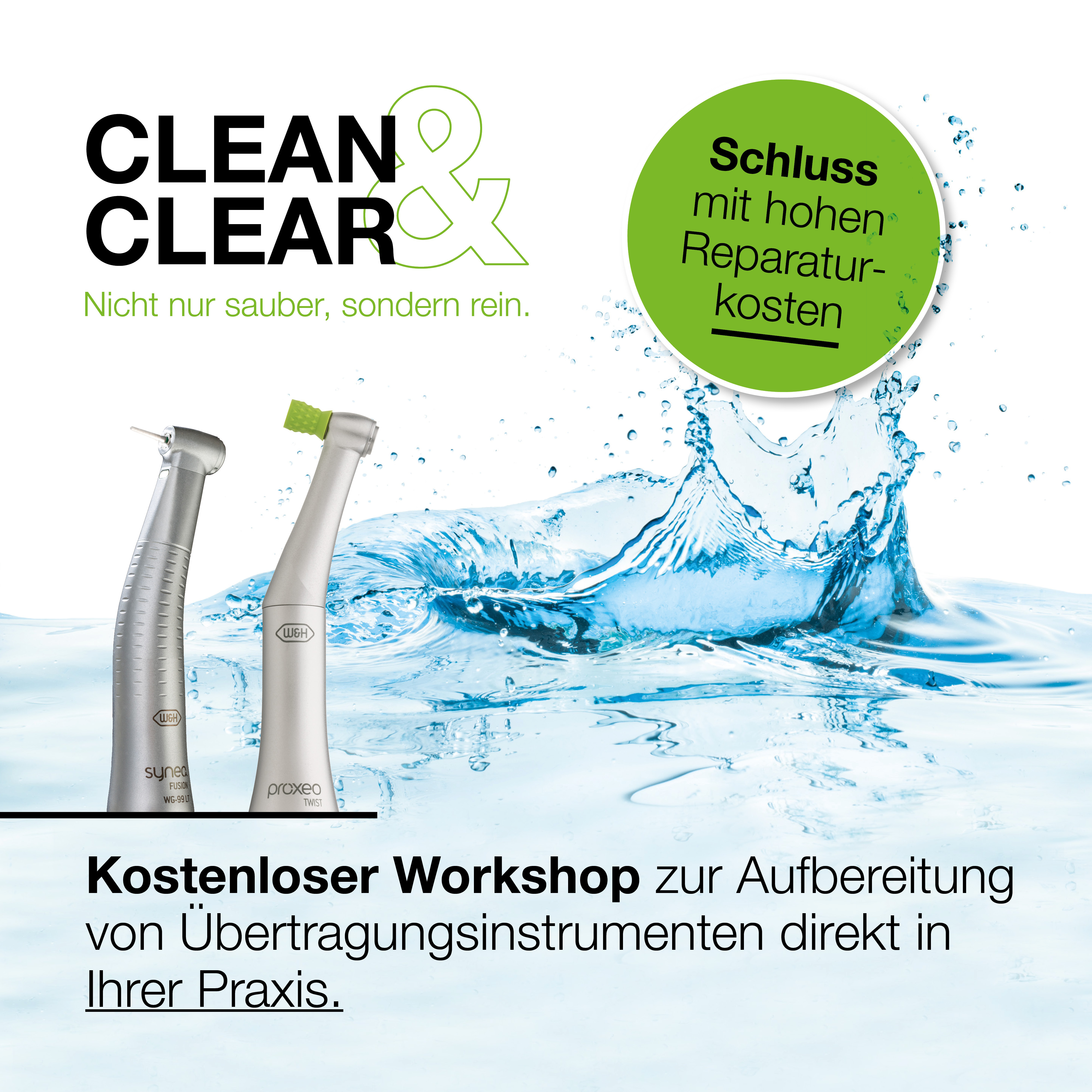Clean & Clear - kostenloser Workshop zur Pflege von Übertragungsinstrumenten