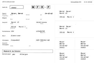 Adressaufkleber für Kartei DIN A5