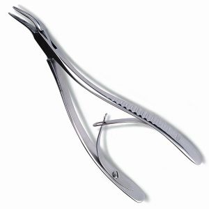 Hohlmeißelzange Mikro-Friedmann gebogen